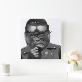 ゴリラの人 スクエア壁時計 (ホーム)