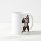 ゴリラの吠える類人猿 サル コーヒーマグカップ (正面右)