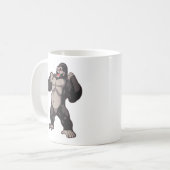 ゴリラの吠える類人猿 サル コーヒーマグカップ (正面左)