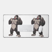 ゴリラの吠える類人猿 サル デスクマット (キーボード&マウス)