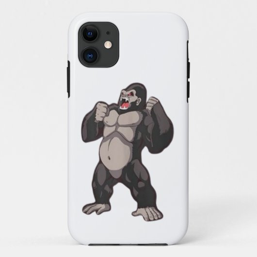 ゴリラの吠える類人猿 サル Case-Mate iPhoneケース (裏面)
