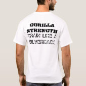 ゴリラの強さのSilverback Tシャツ (裏面)