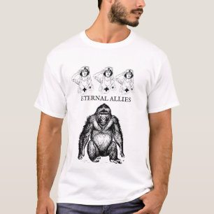 ゴリラの意味もしを持つシャツ Tシャツ