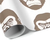 ゴリラの漫画イラスト ラッピングペーパー (ロールコーナー)