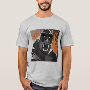 ゴリラの破壊のワイシャツ Tシャツ