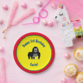 ゴリラの紙皿の動物の誕生会 ペーパープレート (パーティー)