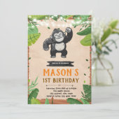 ゴリラの誕生日の招待状 招待状 (スタンド正面)