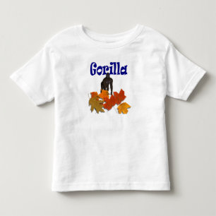 ゴリラの野生動物の子供のTシャツ トドラーTシャツ