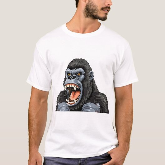 ゴリラの頭 Tシャツ (正面)