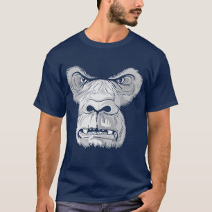 ゴリラの顔のTシャツ Tシャツ