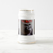 ゴリラのSilverbackボス王のSizedステイン ビールジョッキ (中央)