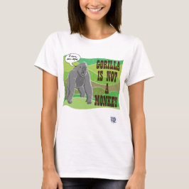 ゴリラは猿ではない Tシャツ