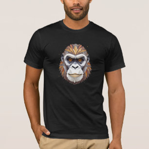 ゴリラよくはしゃぐ愛らしいおもしろい動物幸せカラフルさん Tシャツ