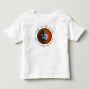 ゴリラを救って下さい トドラーTシャツ