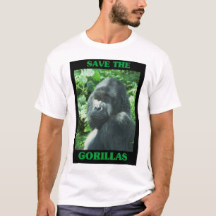ゴリラを救って下さい Tシャツ