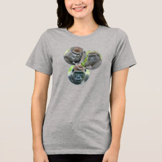 ゴリラを見ると笑顔になる トライブレンドTシャツ