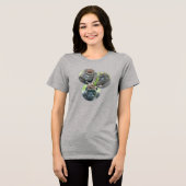 ゴリラを見ると笑顔になる トライブレンドTシャツ (正面全面)