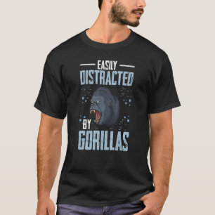 ゴリラアニマル引用文モンキーハビタットシルバーバックウェス Tシャツ