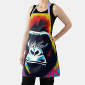 ゴリラアポップ・アートのートカートゥーンスケッチ エプロン (インサイチュ)