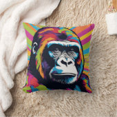 ゴリラアポップ・アートのートカートゥーンスケッチ クッション (ブランケット)