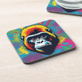 ゴリラアポップ・アートのートカートゥーンスケッチ コースター (左側)