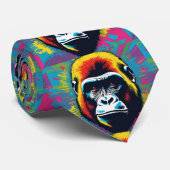 ゴリラアポップ・アートのートカートゥーンスケッチ ネクタイ (ロール)
