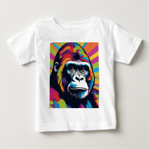 ゴリラアポップ・アートのートカートゥーンスケッチ ベビーTシャツ
