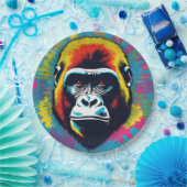 ゴリラアポップ・アートのートカートゥーンスケッチ ペーパープレート (パーティー)