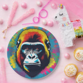 ゴリラアポップ・アートのートカートゥーンスケッチ ペーパープレート (パーティー)