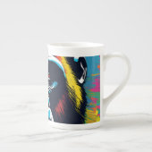 ゴリラアポップ・アートのートカートゥーンスケッチ ボーンチャイナマグカップ (右)