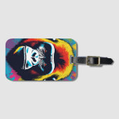 ゴリラアポップ・アートのートカートゥーンスケッチ ラゲッジタグ (正面横)