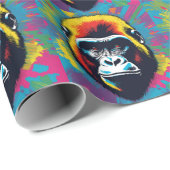 ゴリラアポップ・アートのートカートゥーンスケッチ ラッピングペーパー (ロールコーナー)