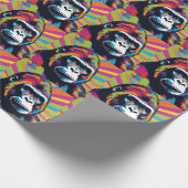 ゴリラアポップ・アートのートカートゥーンスケッチ ラッピングペーパー (角)
