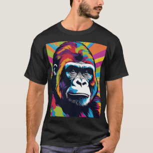 ゴリラアポップ・アートのートカートゥーンスケッチ Tシャツ