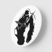 ゴリラアポップ・アートのート ラウンド壁時計 (傾斜)