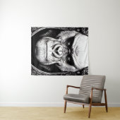 ゴリラエイプリワイルド自然イラストレーションラインエピックアート タペストリー (インサイチュ(横))