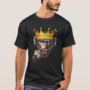 ゴリラキングクラウンアペ集団野生動物モおもしろいンキー Tシャツ