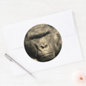 ゴリラクラシック丸ステッカー ラウンドシール (封筒)