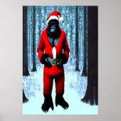 ゴリラサンタクロース | AIアートポスター ポスター (正面)