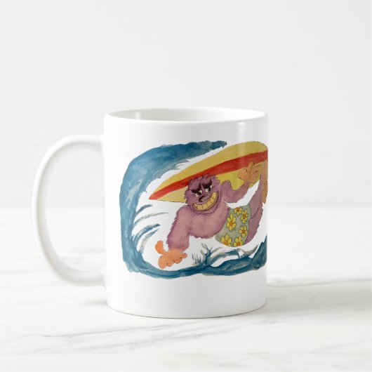 ゴリラサーファー コーヒーマグカップ (左)