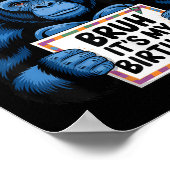 ゴリラジャングルをテーマにした誕生日パーティーBruh Its My B ポスター (角)