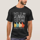 ゴリラハロウィーンの人間の衣装のサル動物の簡単ディ Tシャツ (正面)