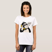 ゴリラバナナ電話 女性用Tシャツ Tシャツ (正面フル)