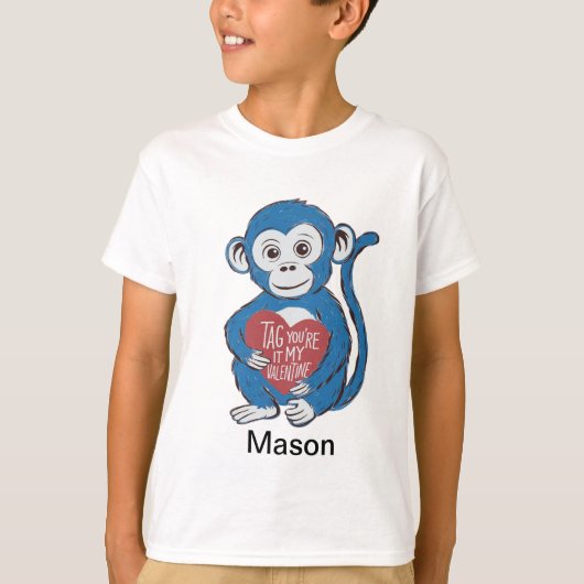 ゴリラバレンタインTシャツ Tシャツ (正面)