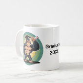 ゴリラパーソナライズされた卒業 コーヒーマグカップ (正面左)