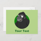 ゴリラパーソナライズされた漫画はがき ポストカード (正面/裏面)