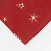 ゴリラパーソナライズされた・レッド・スノーフレーク フリースブランケット (角)