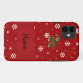 ゴリラパーソナライズされた・レッド・スノーフレーク Case-Mate iPhoneケース (裏面(横))