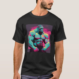 ゴリラビーストボディビルマッスルフィットネストレーニング Tシャツ