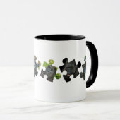 ゴリラファミリー – パズルの破片 マグカップ (正面右)